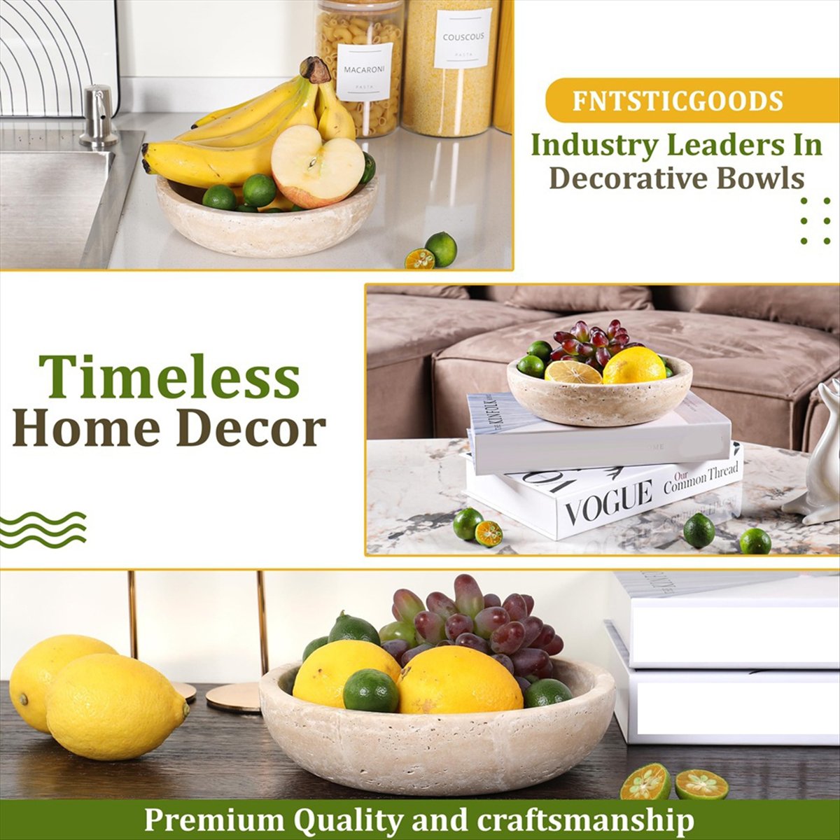 Home Decor Trend 2026 - 2026 Trend Travertin Dekorative Schale für