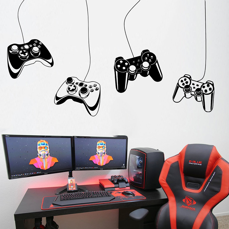 Home Decor Xbox Games - 4 Stücke Spiel Controller Wandaufkleber Spielzimmer