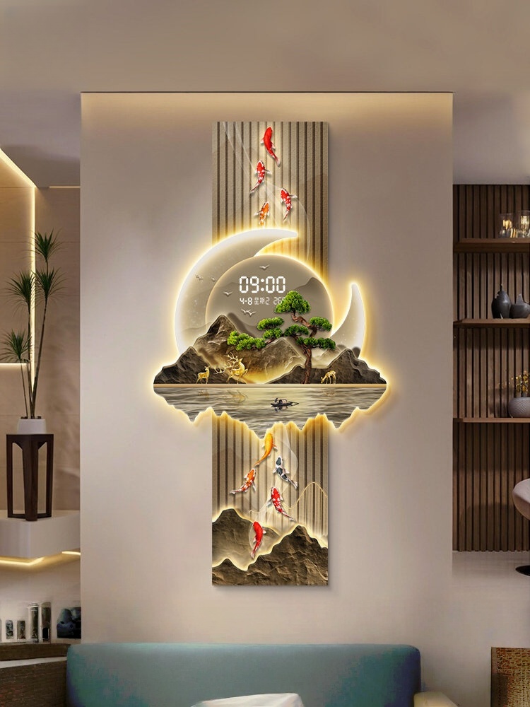 Wall Clock Silent - Design Luxus-Wanduhren Wohnzimmer LED-Wanduhr Geräuschlos Horloge
