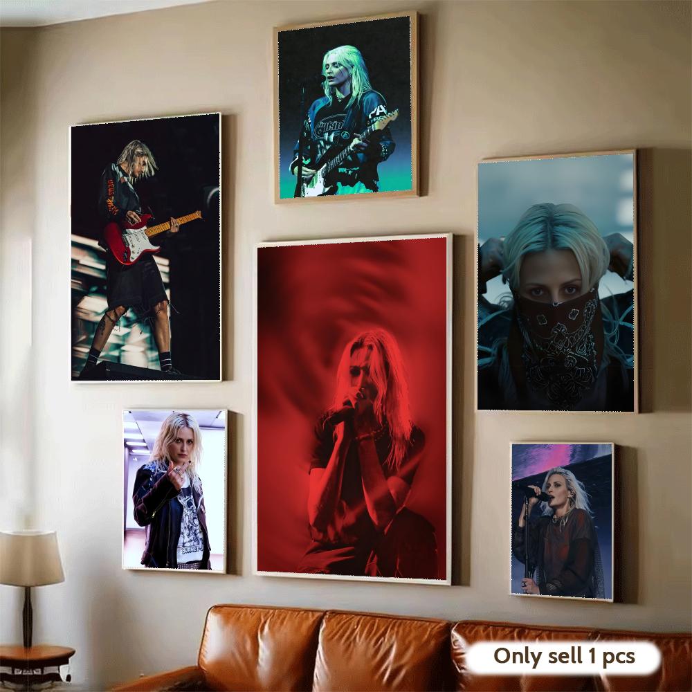 Home Decor Living Room Ideas - Gitaristin E-Emily Armstrong Poster, moderne selbstklebende