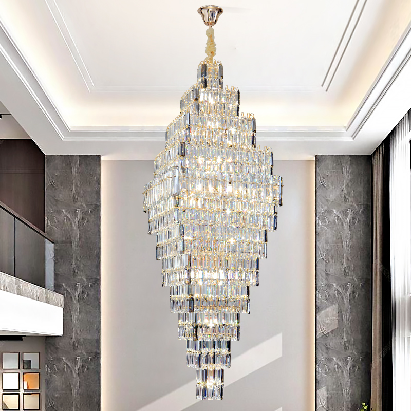 Home Decor Trend 2026 - Villa Luxus Kristall-Kronleuchter Lüster für Doppelhaus-Eingangshallen
