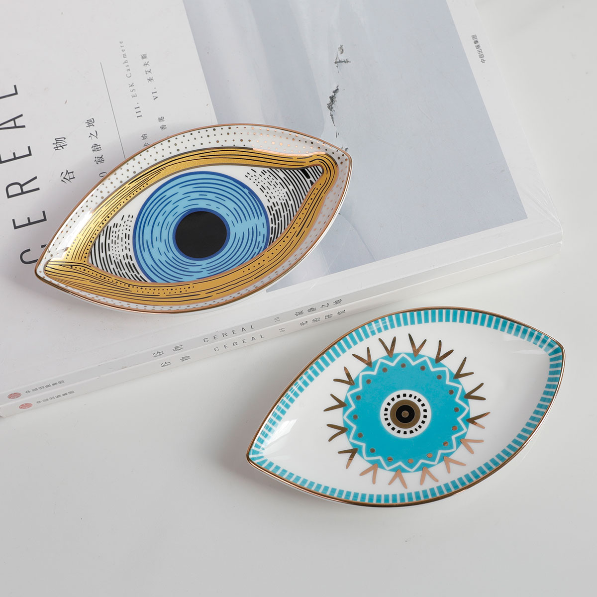 Ceramic Trinket Dish - Schmuckschale, Ringschale, Keramik, böser Blick, Schmuckschale,