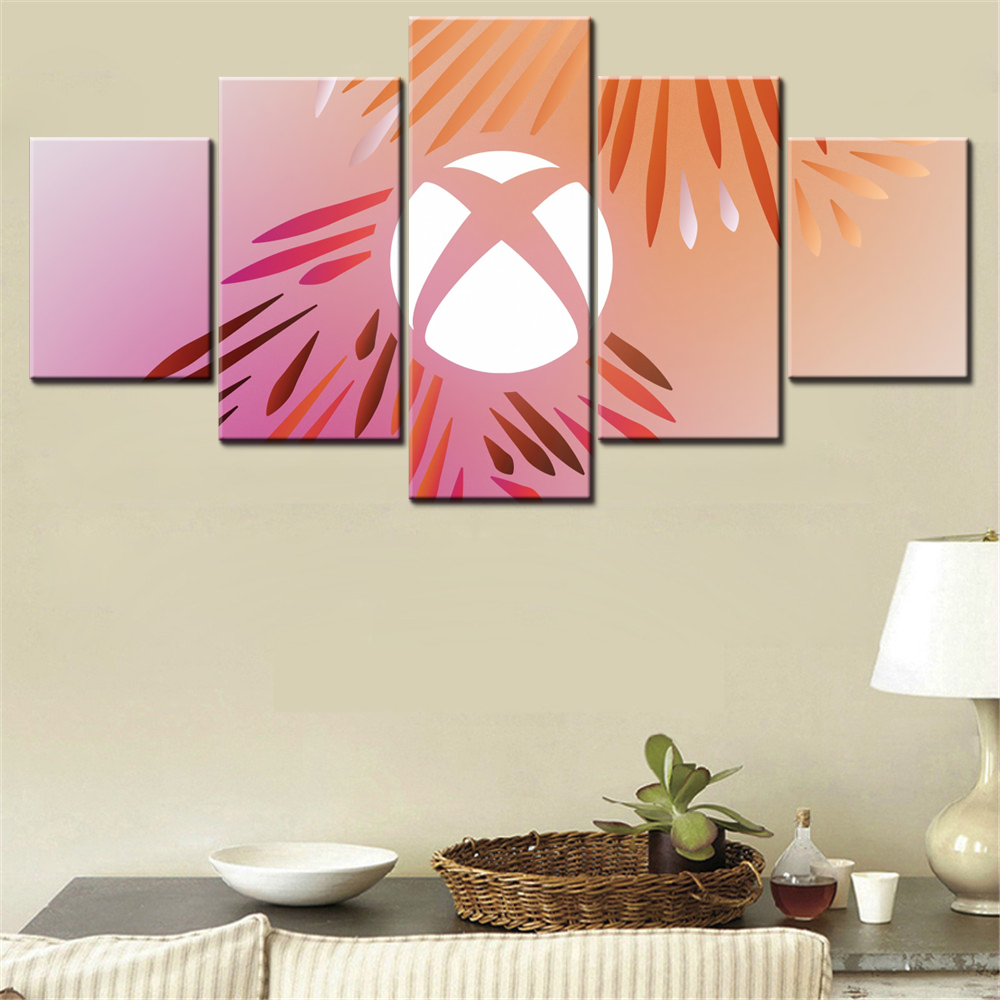 Home Decor Xbox Games - 5-teiliges Leinwand-Wandkunst-Poster, Gemälde, Technologie, Xbox-Logo, künstlerische