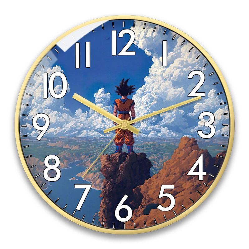 Wall Clock Silent - Anime Dragon Ball Sun Wukong Cartoon