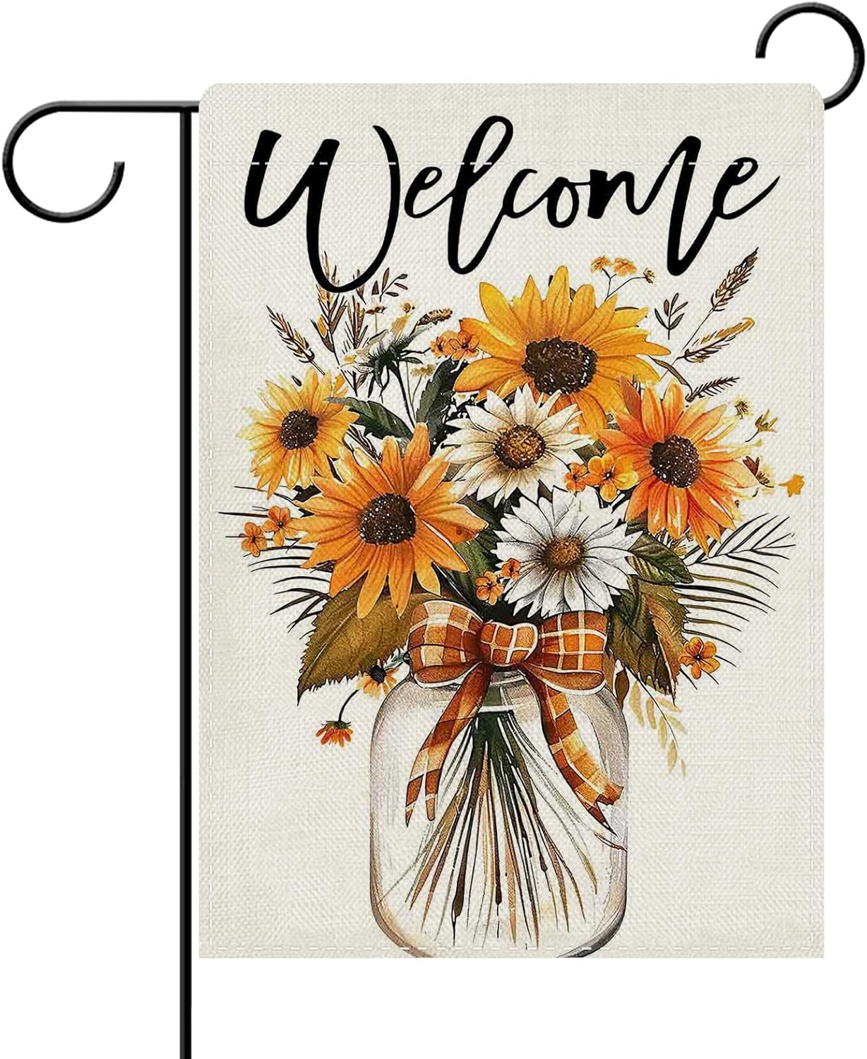 Home Decor Daisy - Dyrenson Welcome Fall Flower Dekorative Gartenflagge,