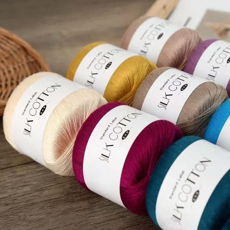 Yarn Home Decor - 50 gr/teil Seide Spitze Baumwolle Milch