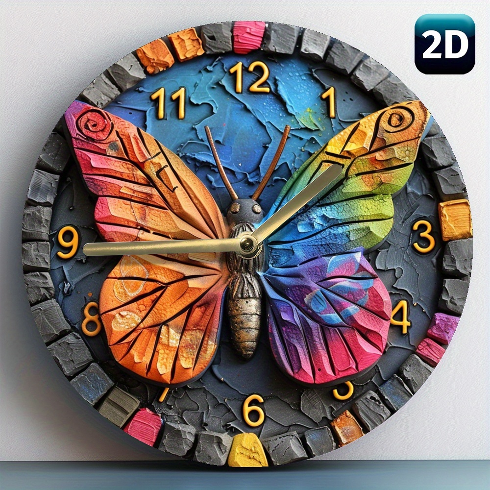 Wall Clock Silent - 1 Stück 8 Zoll (20 x