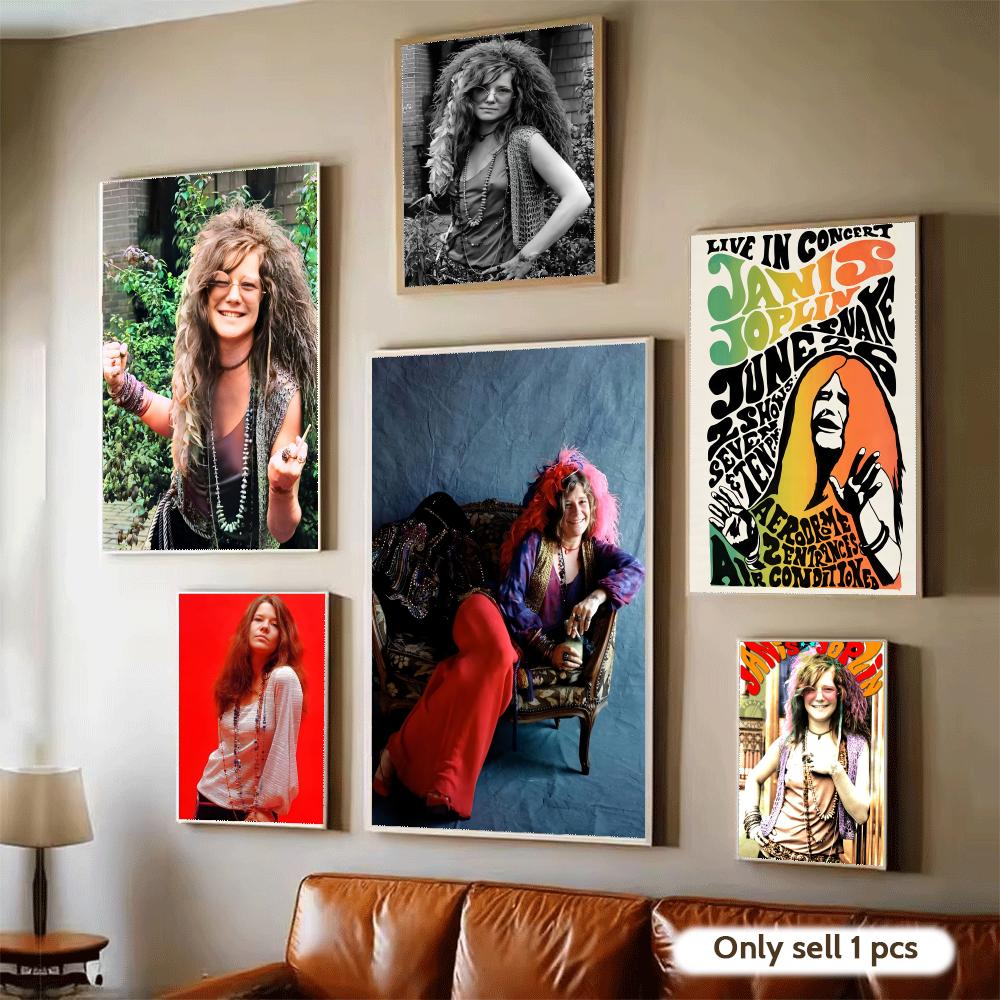 Home Decor Living Room Ideas - Amerikanische Sängerin J-Janis Joplin Poster, moderne