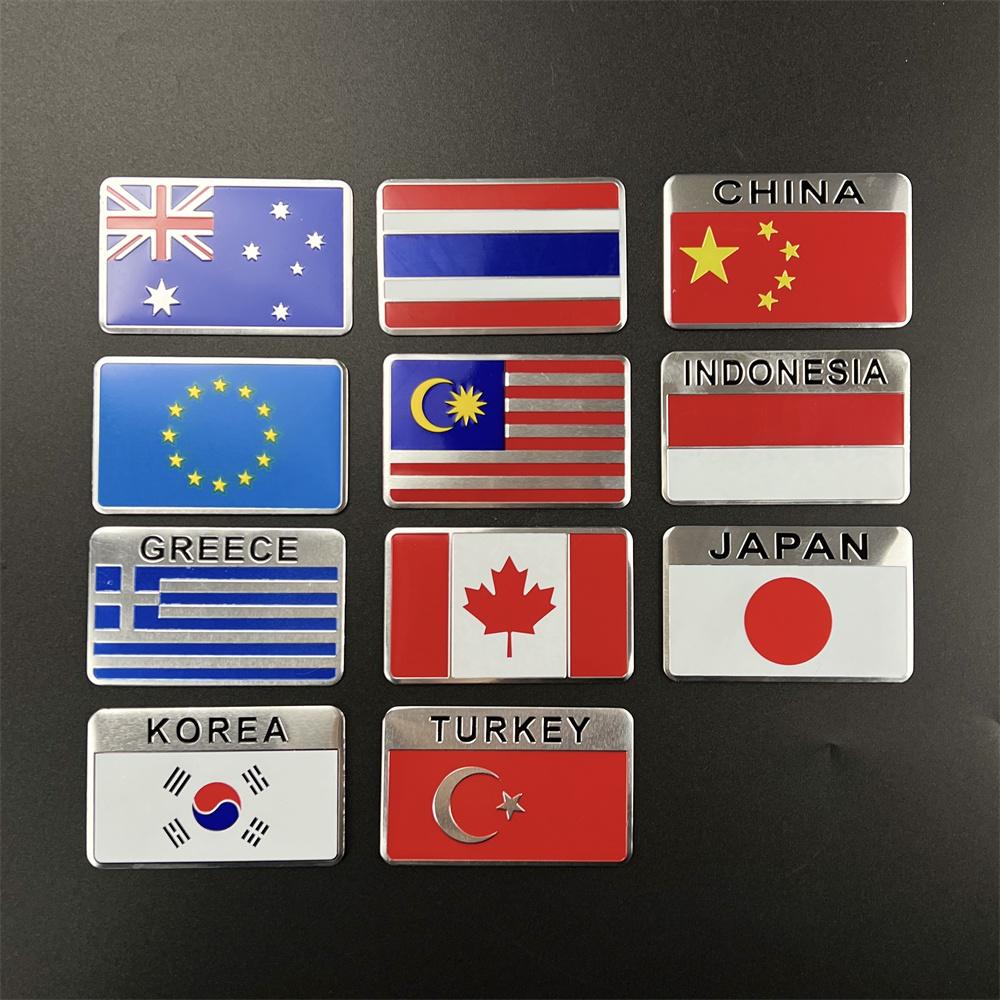 Home Decor Uae - Aluminium-Aufkleber Nationalflagge USA Russland Frankreich Deutschland