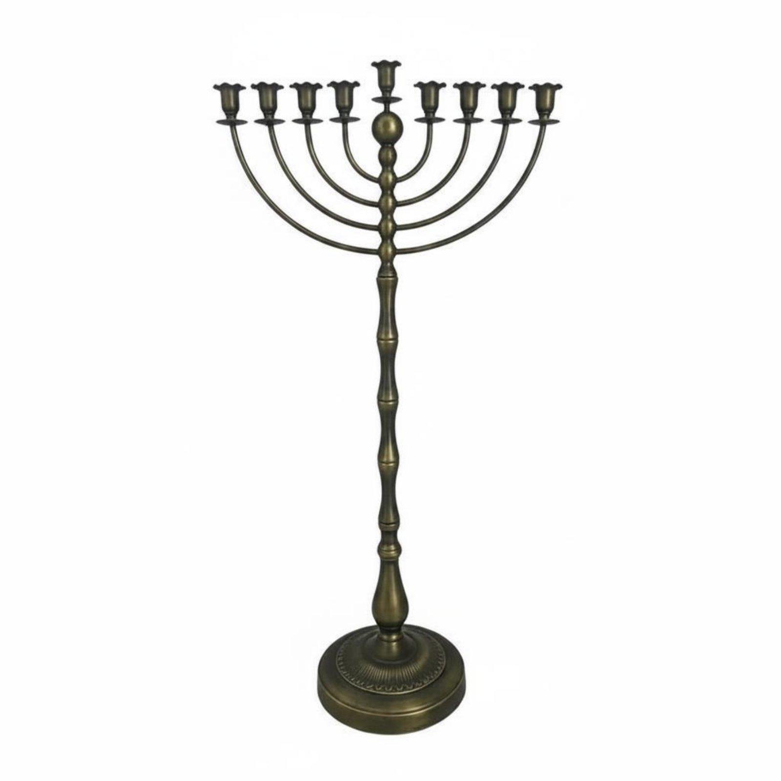 Home Decoration - Antiker Bronze-Menora-Ständer Metallkonstruktion Elegante Heimdekoration