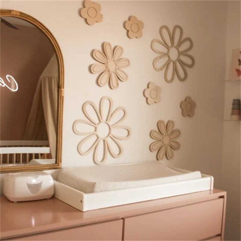Home Decor Daisy - Holz Gänseblümchen Wand Blumen Kinderzimmer Dekor