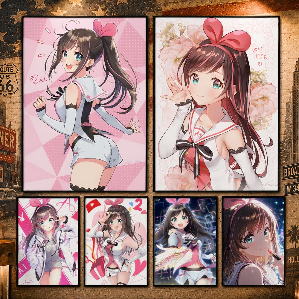 Home Decor Ai - Virtual Idol K-Kizuna AIS Poster, Vintage-Retro-Anime-Poster,