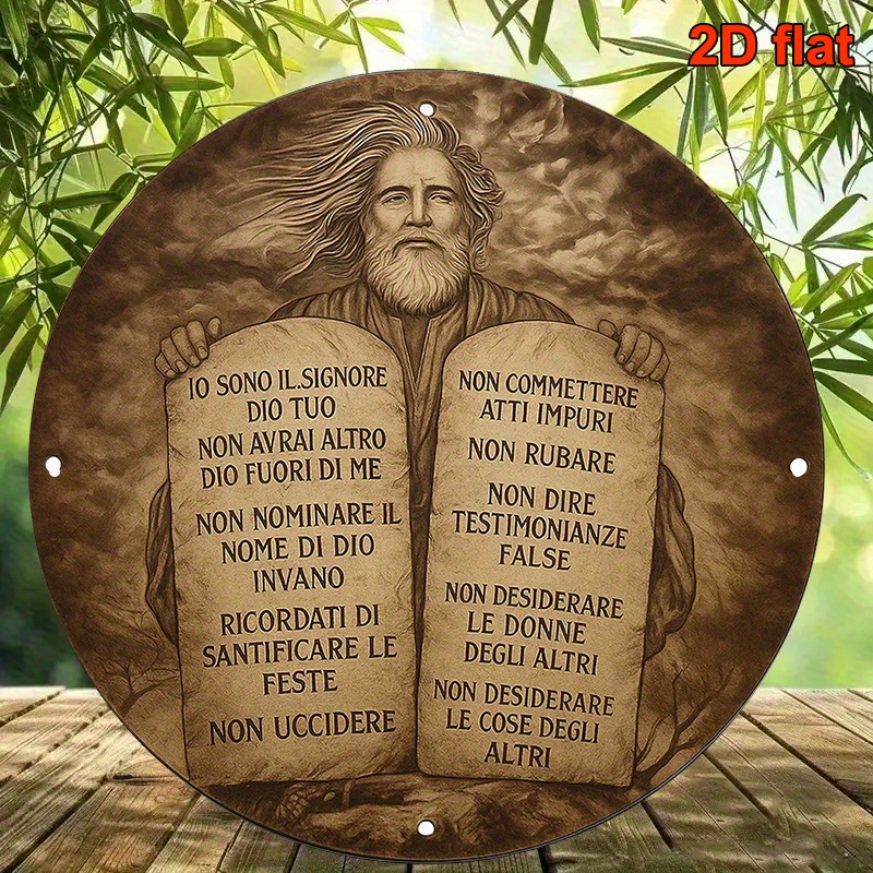 Home Decoration - CIFBUY Rustikale italienische Moses 10 Gebote