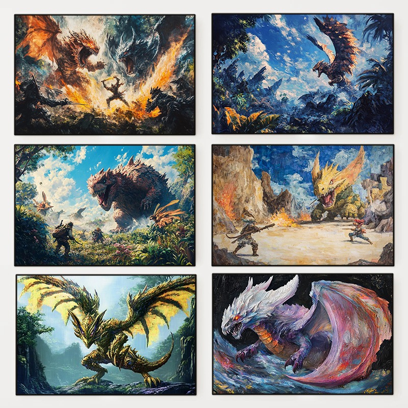 Home Decor Ai - 1 Stück rahmenloses Monster Hunter Ai