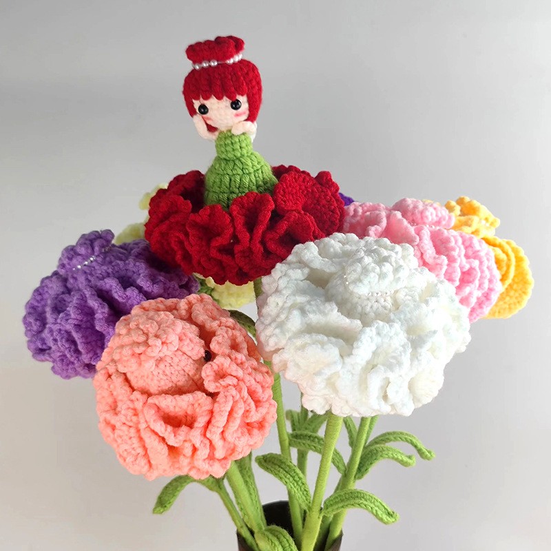Yarn Home Decor - Handgemachte gehäkelte Nelke Fee Heimdekoration gefälschte