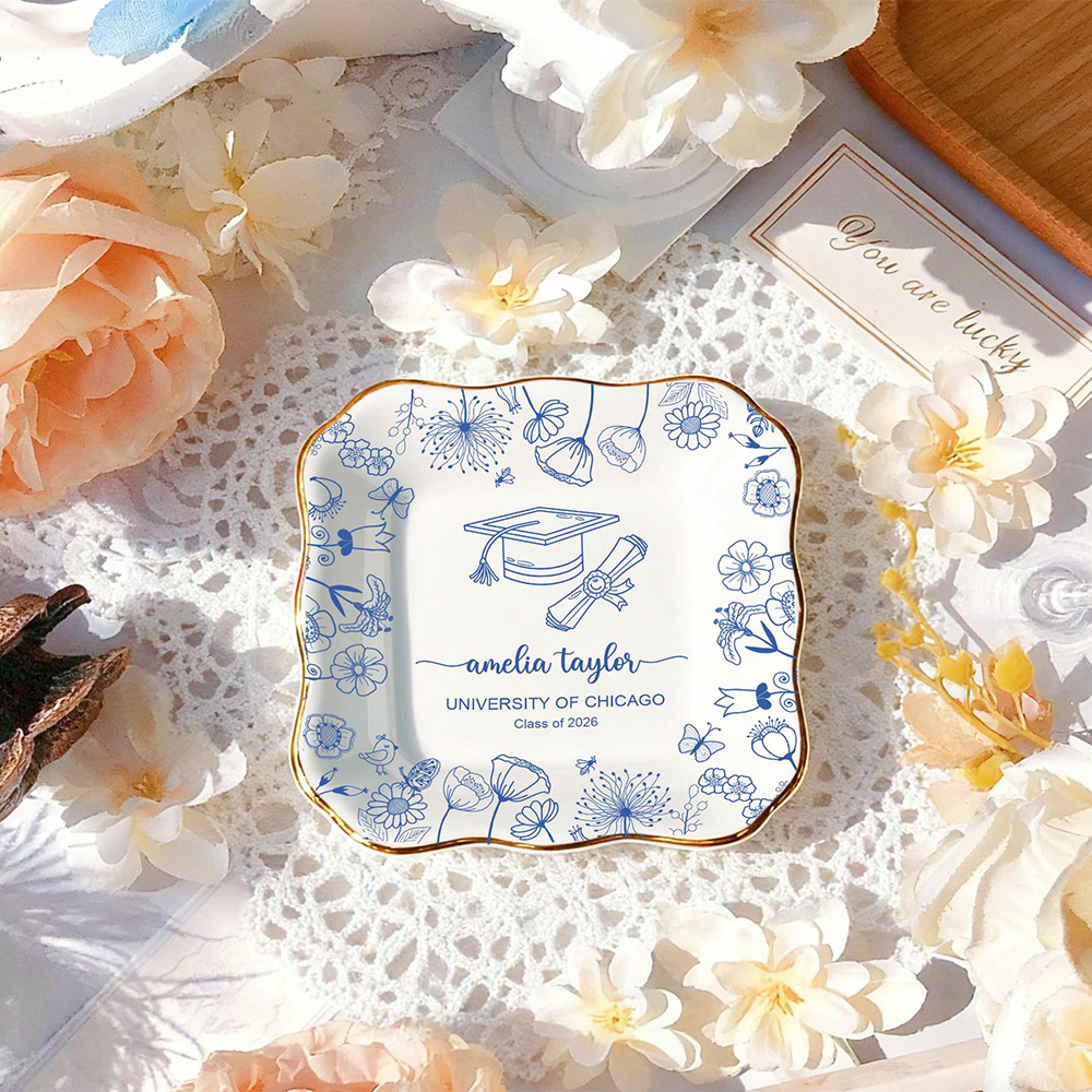 Ceramic Trinket Dish - Personalisierte Beste-Freundin Foto-Schmuckschale Maßgefertigte Schmuck-Ringschale Brautjungfern-Antrag