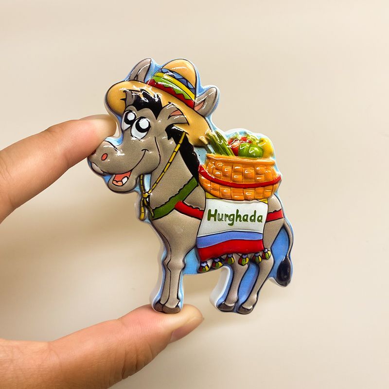 Home Decor Egypt - Ägypten Hurghada Esel Kühlschrankmagnet 3D-Harz Niedliche