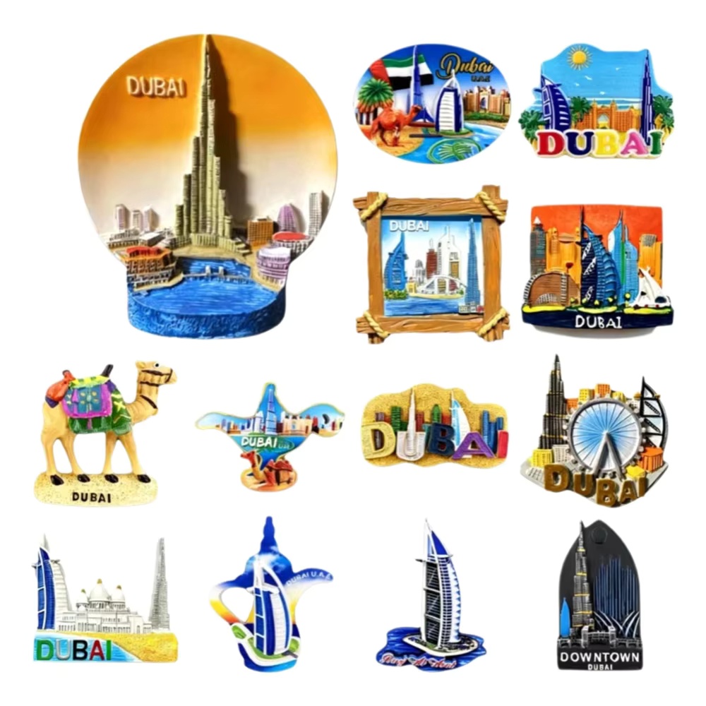 Home Decor Uae - VAE Dubai 3D Handbemalter Harz-Kühlschrankmagnet Touristen-Souvenir