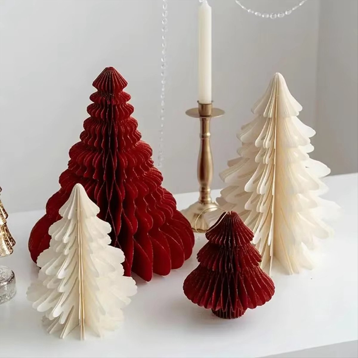 Home Decor Trend 2026 - 2026 Trend Mini-Weihnachtsbaum 3D Papierdekoration Weihnachts-Fotorequisiten