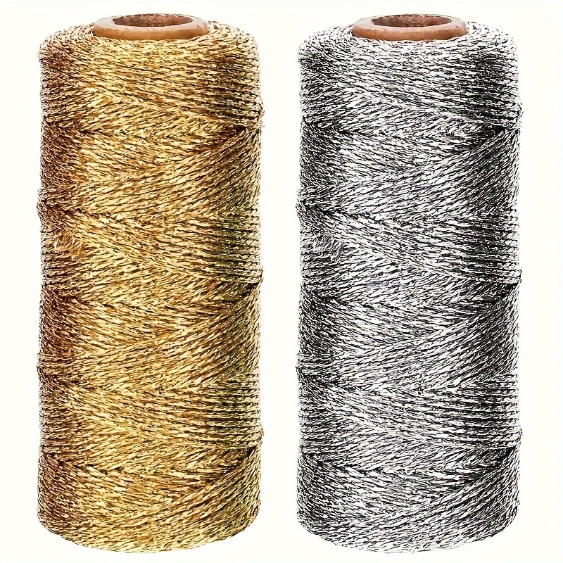 Home Decor Outdoor - 109 Yards gold- und silberfarbenes handgeflochtenes