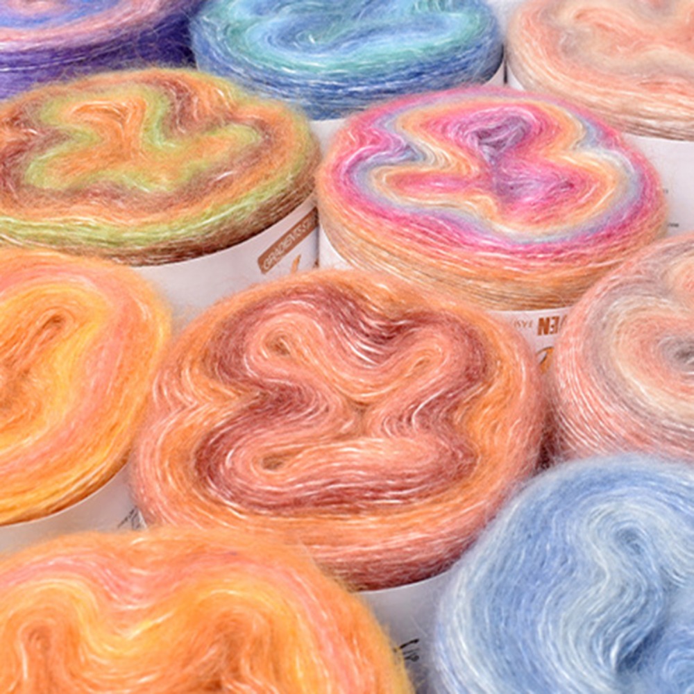 Yarn Home Decor - 250m Regenbogen Farbverlauf Farbe Kuchen Garn