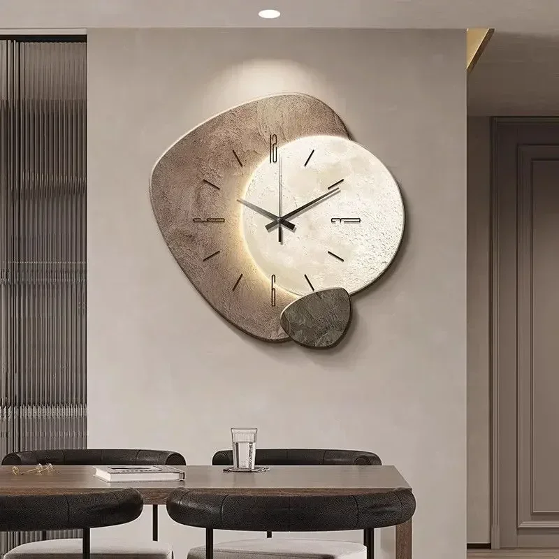 Wall Clock Silent - 2025 Moderne Uhr mit Licht-Design-Uhr, Minimalismus-Wanduhren,