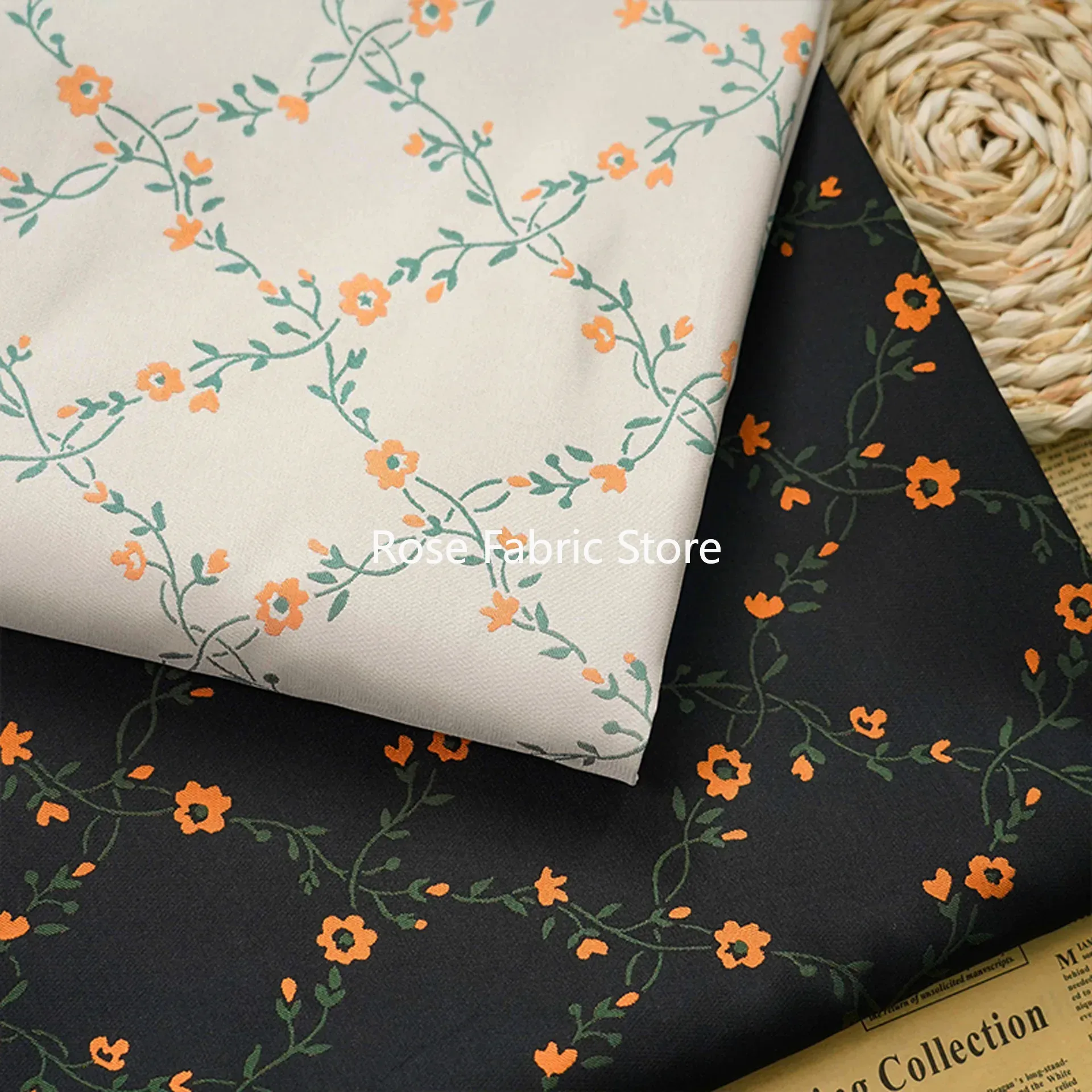 Yarn Home Decor - 1 Meter langer, mit Blumen garngefärbter