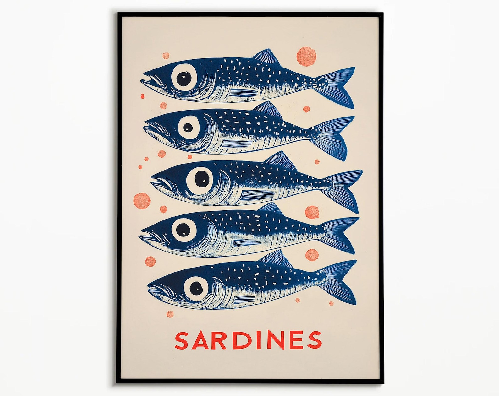Home Decor Youtube - Vintage-Sardinen-Leinwand-Wandkunst-Poster – rahmenlose Retro-Fisch-Leinwanddrucke, minimalistische Küchendekoration