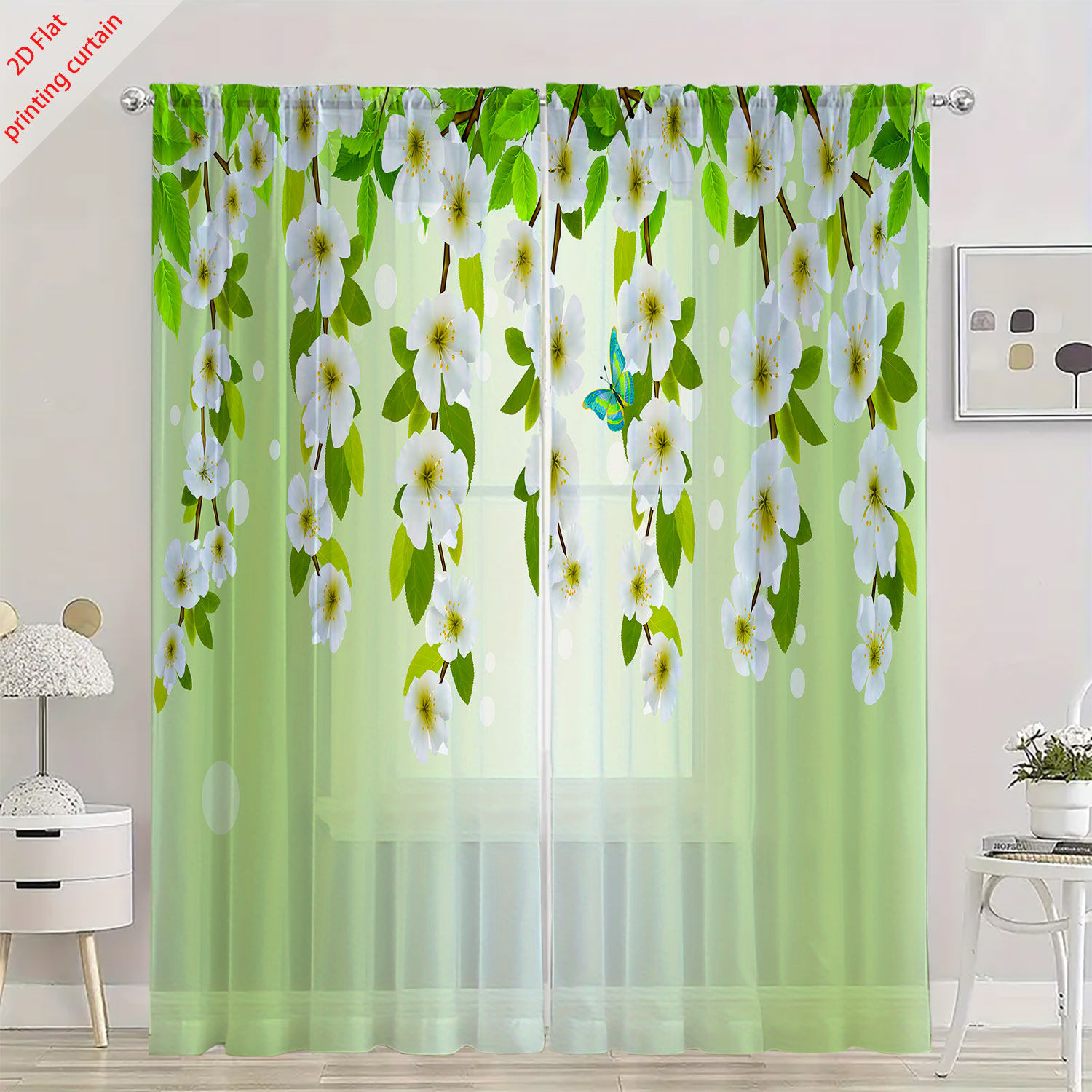 Bedruckter transparenter Gazev – Home Decor Youtube Bewertung und Preis