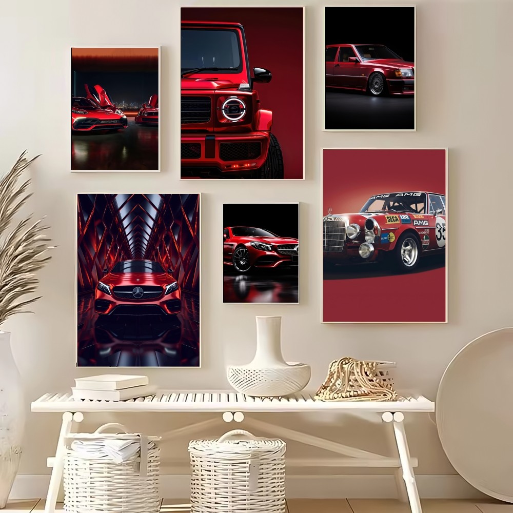Rotes M-Mercedes B-Benz Poster – Home Decor Living Room Ideas Bewertung und Preis
