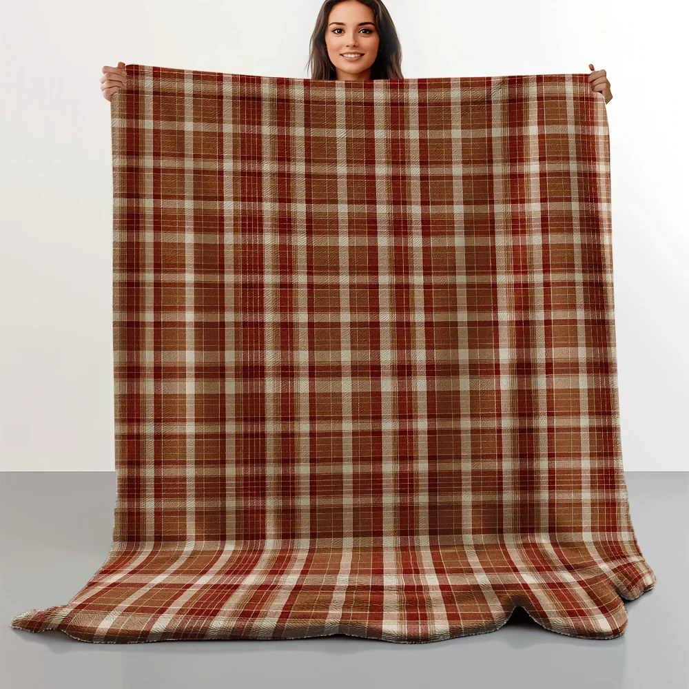Rustikale Karierte Flanell-Dec – Neutral Throw Blanket Bewertung und Preis