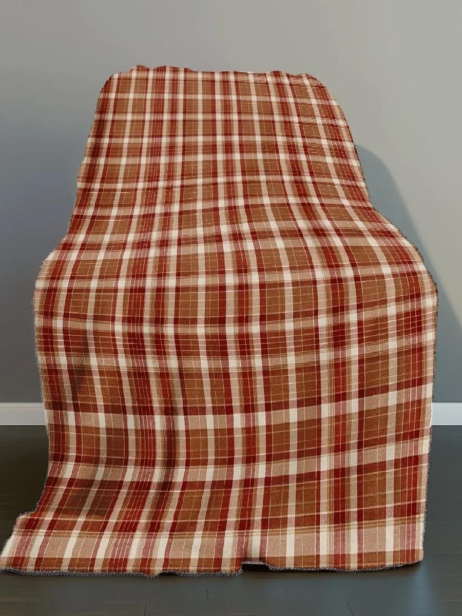 Rustikale Karierte Flanell-Dec – Neutral Throw Blanket Bewertung und Preis