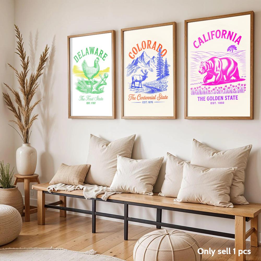Tiermotiv US-Staaten Kunst-Des – Home Decor Living Room Ideas Bewertung und Preis