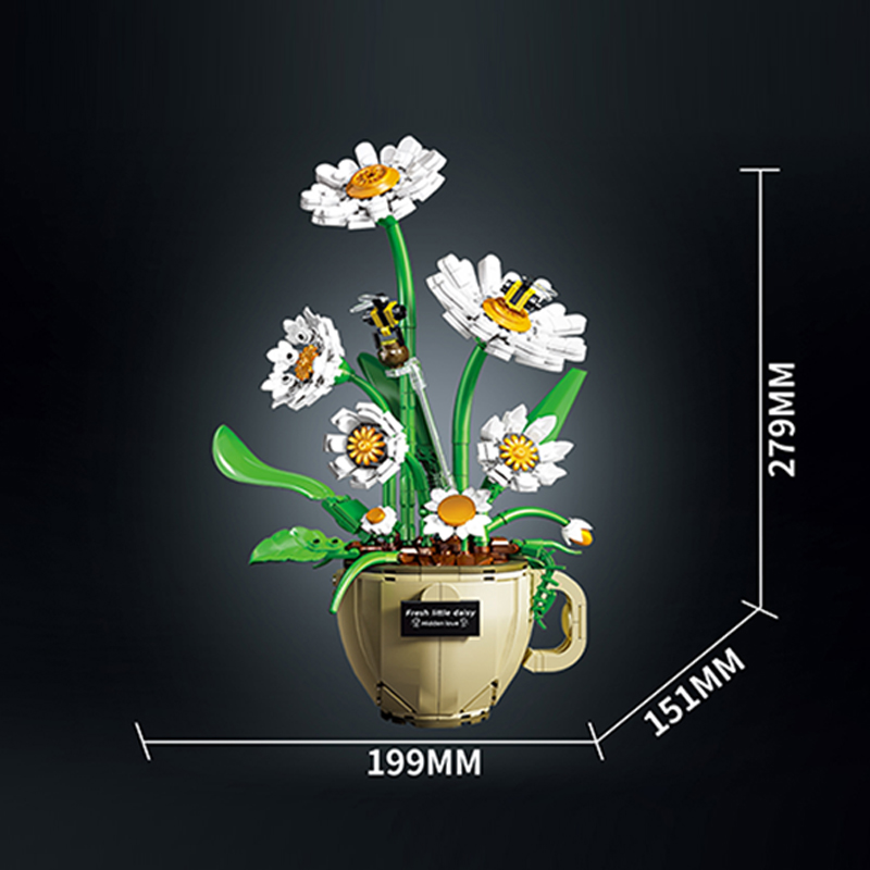 MOC Kaffeetasse Blumen-Baustei – Home Decor Daisy Bewertung und Preis