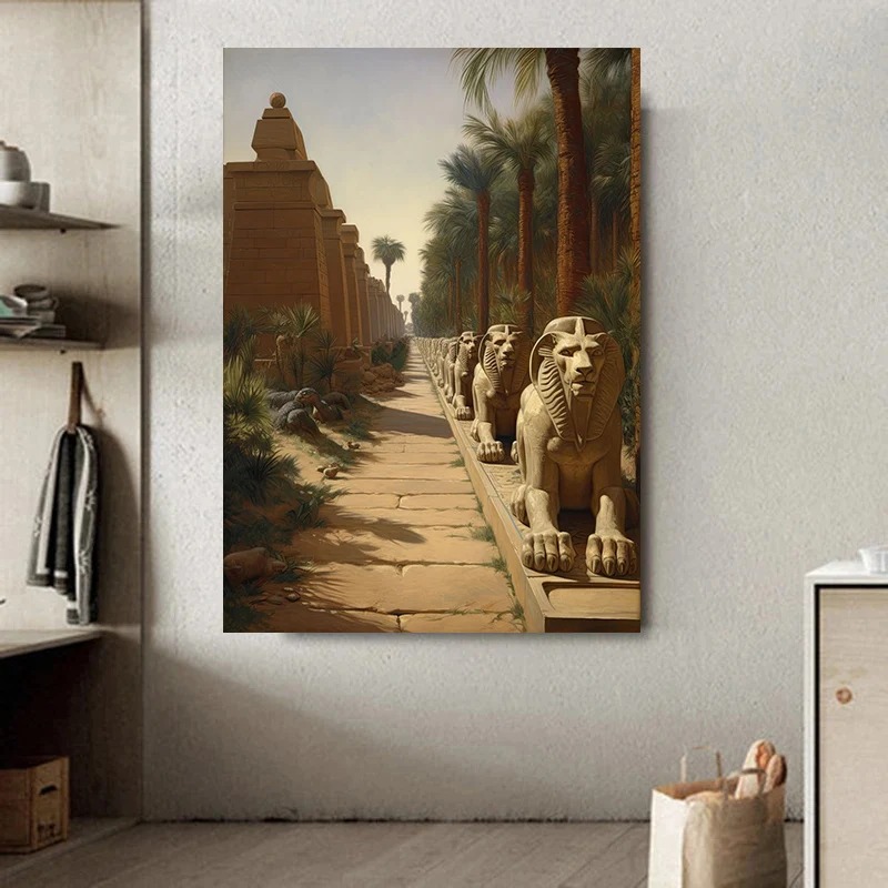 Alte Ägypten Landschaft große  – Home Decor Egypt Bewertung und Preis
