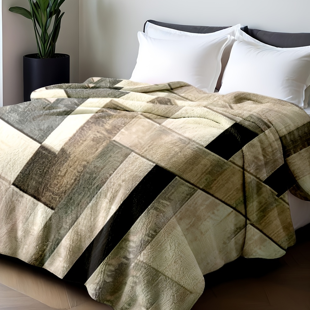 Luxuriöse Polyester-Flanell-De – Neutral Throw Blanket Bewertung und Preis