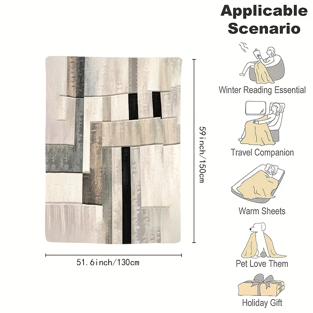 Luxuriöse Polyester-Flanell-De – Neutral Throw Blanket Bewertung und Preis