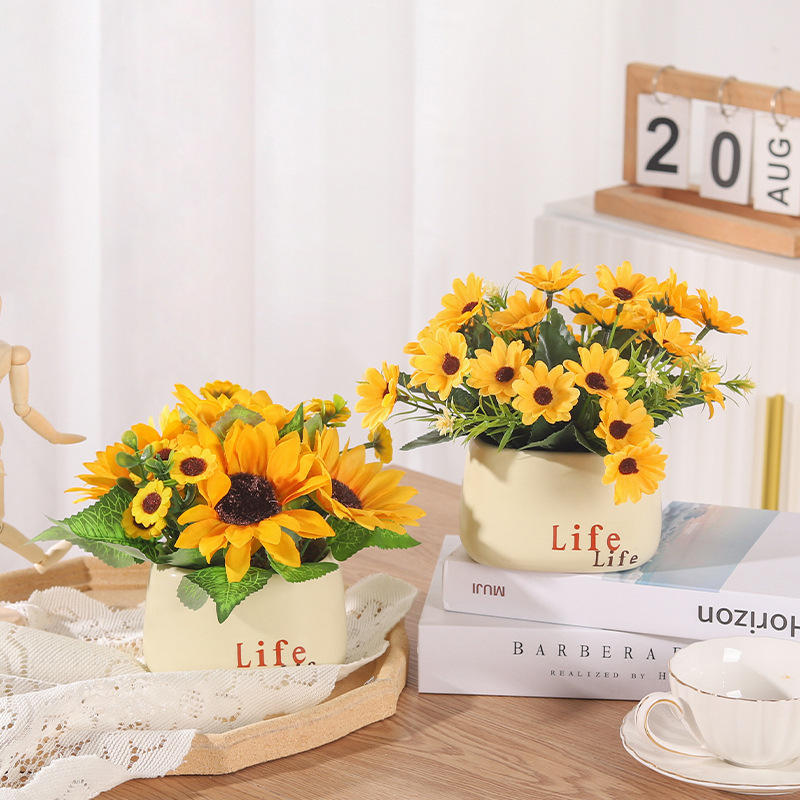 Künstliche Sonnenblume und Gän – Home Decor Daisy Bewertung und Preis
