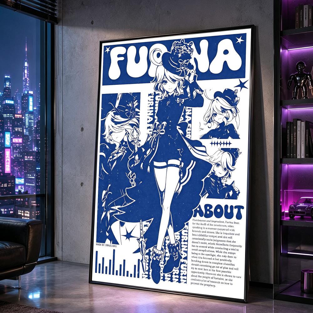 Character Furina Poster, Poste – Home Decor Living Room Ideas Bewertung und Preis