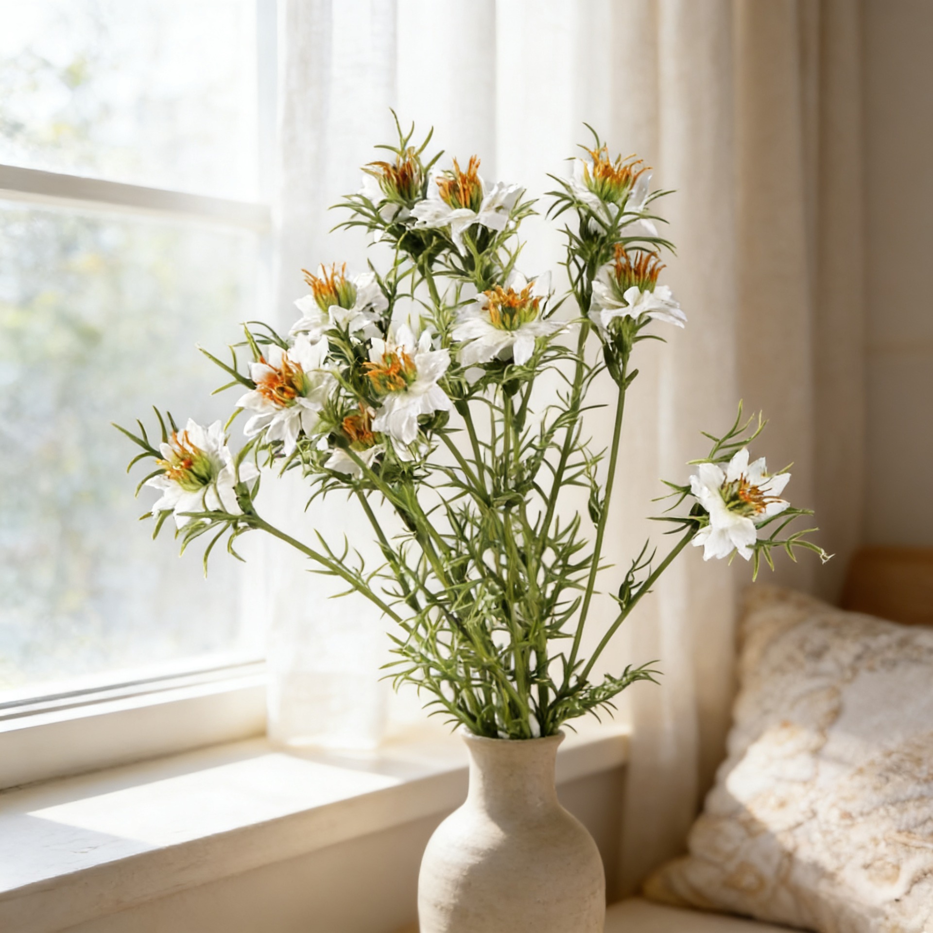 27 Zoll Faux Nigella Daisy Flo – Home Decor Daisy Bewertung und Preis