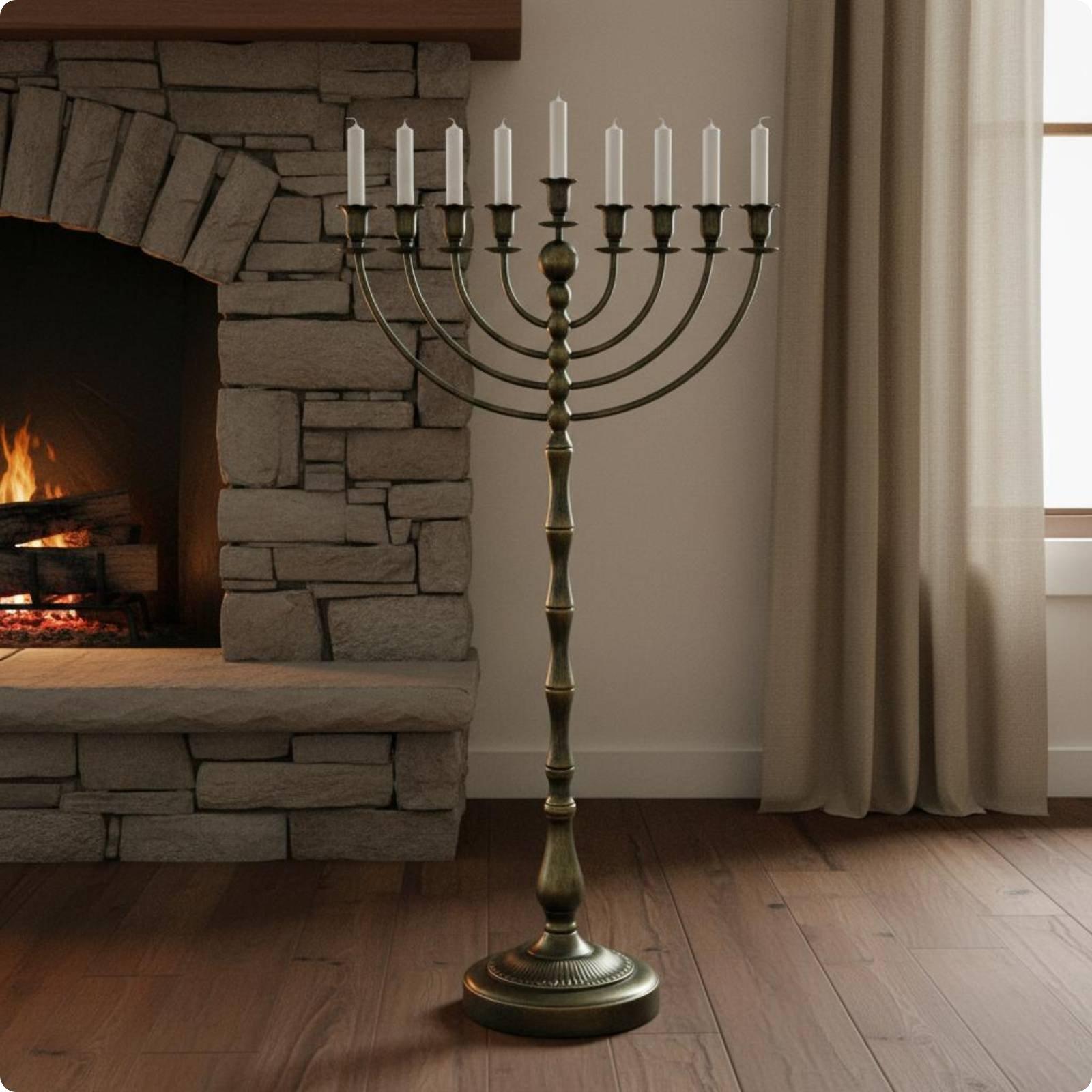 Antiker Bronze-Menora-Ständer  – Home Decoration Bewertung und Preis