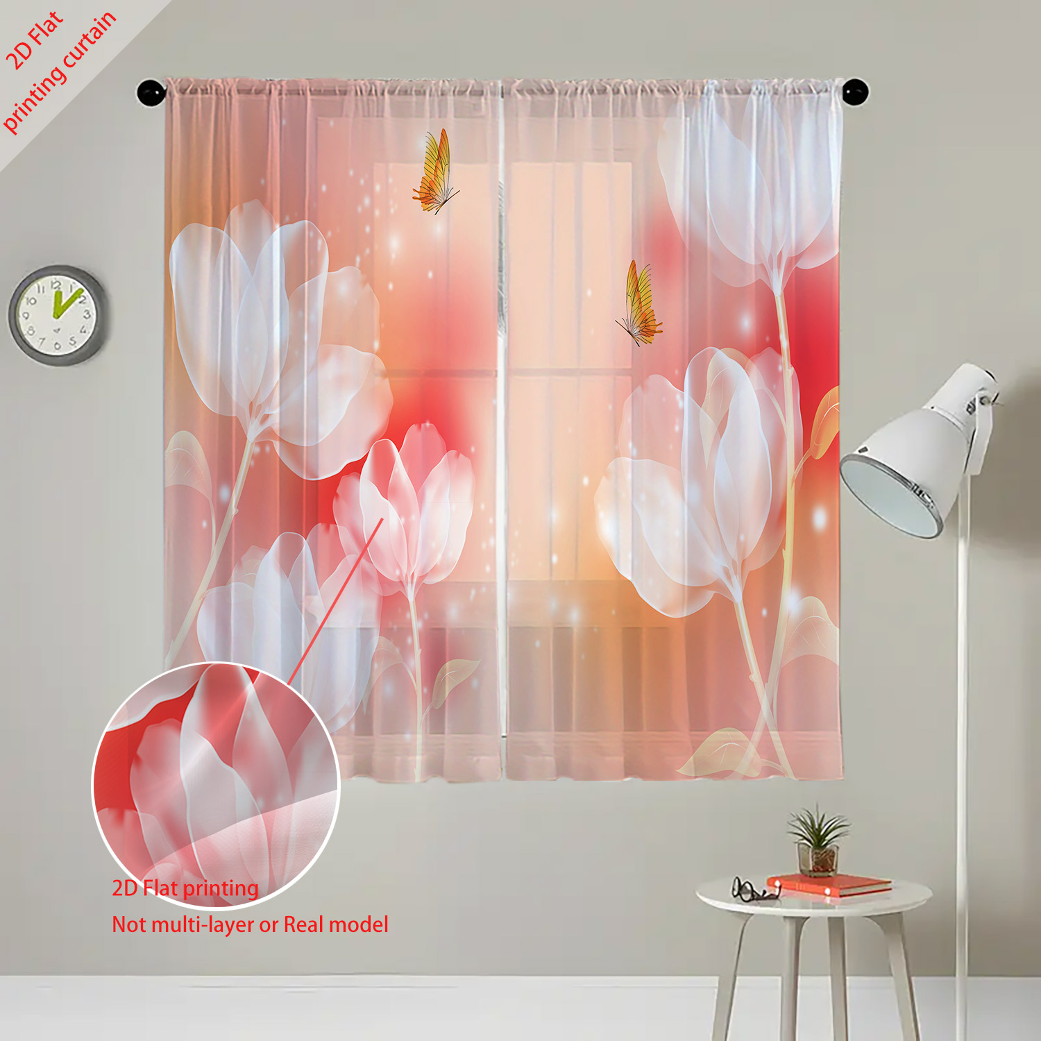 Lila Blumen Bedruckter Transpa – Home Decor Youtube Bewertung und Preis