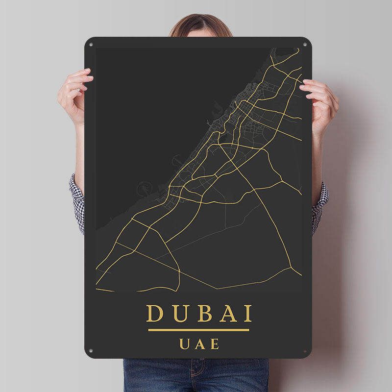 Dubai VAE Karten-Kunstdruck Po – Home Decor Uae Bewertung und Preis