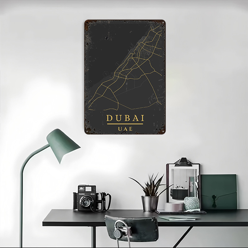 Dubai VAE Karten-Kunstdruck Po – Home Decor Uae Bewertung und Preis