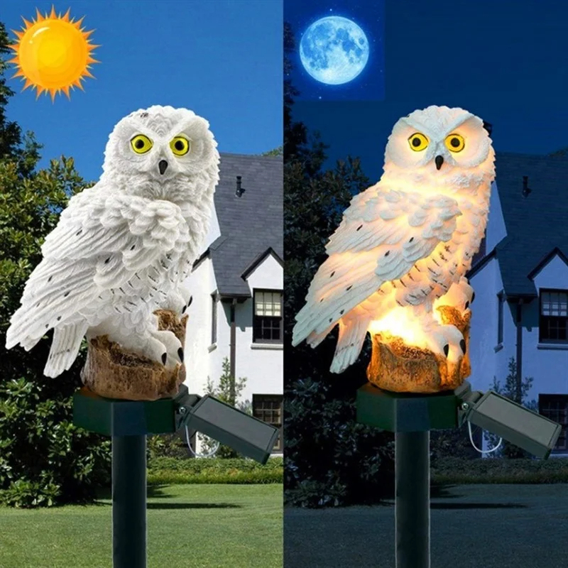 Solar-Eulen-Statue Gartenleuch – Home Decor Unique Bewertung und Preis