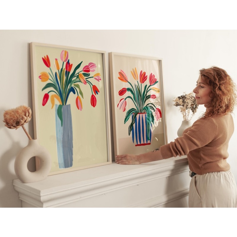 2 Stück Tulpenblumen-Leinwand- – Home Decor Youtube Bewertung und Preis