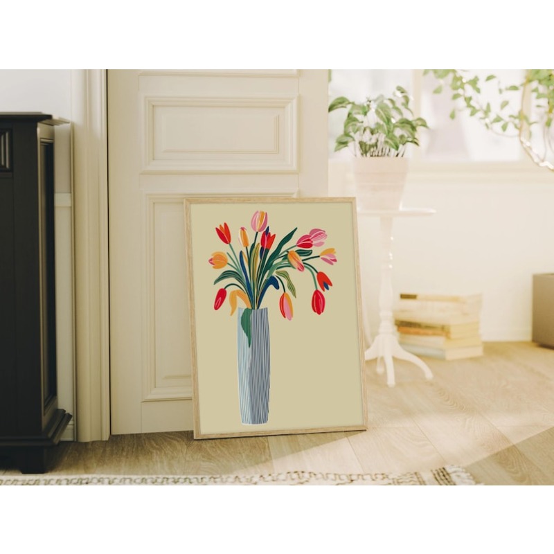 2 Stück Tulpenblumen-Leinwand- – Home Decor Youtube Bewertung und Preis