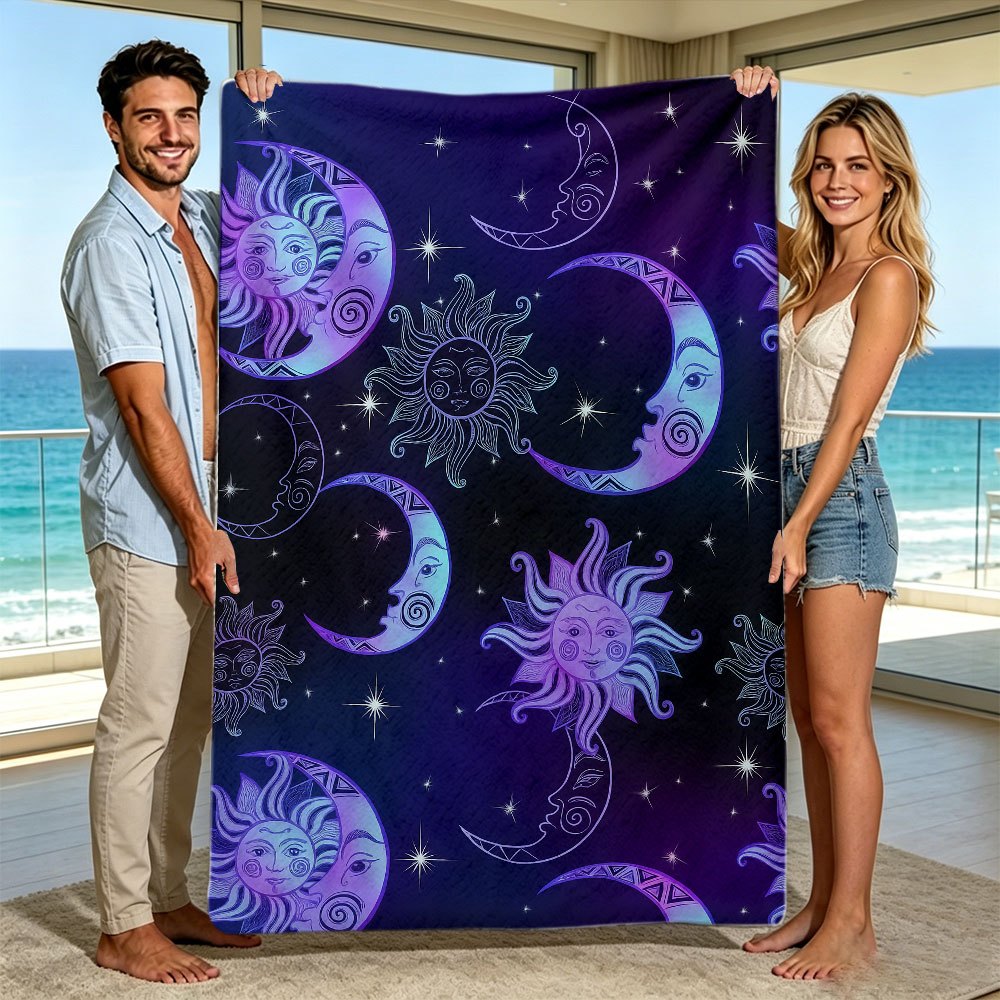 Cremefarbene Decke mit Mond-,  – Neutral Throw Blanket Bewertung und Preis
