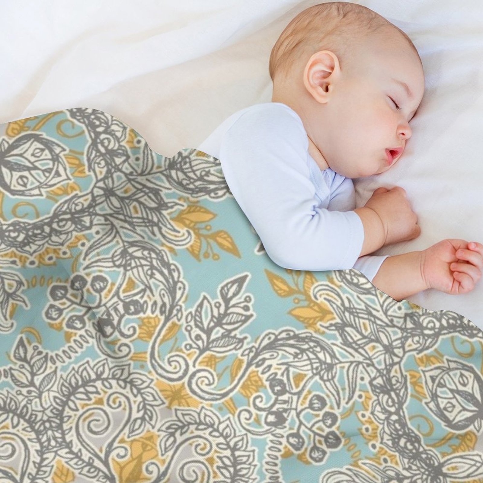 Zigeuner-Blumenmuster in sanft – Neutral Throw Blanket Bewertung und Preis